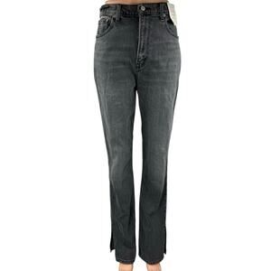 NEW Abercrombie & Fitch The 90s Straight Ultra High Rise Black Denim Jeans Sz 27